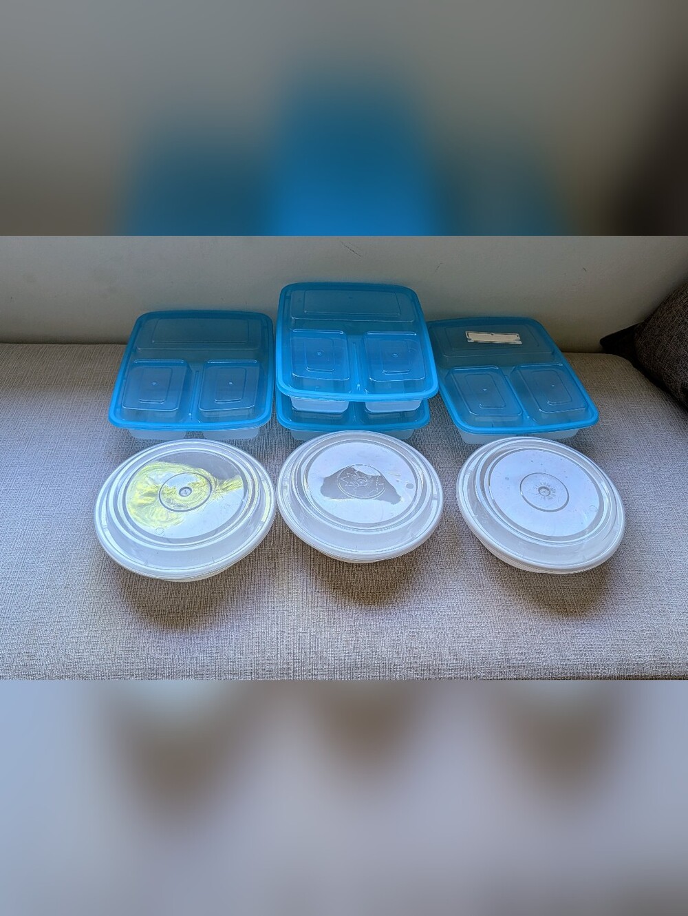 Set of 7 Reusable Food Storage Containers with Lids